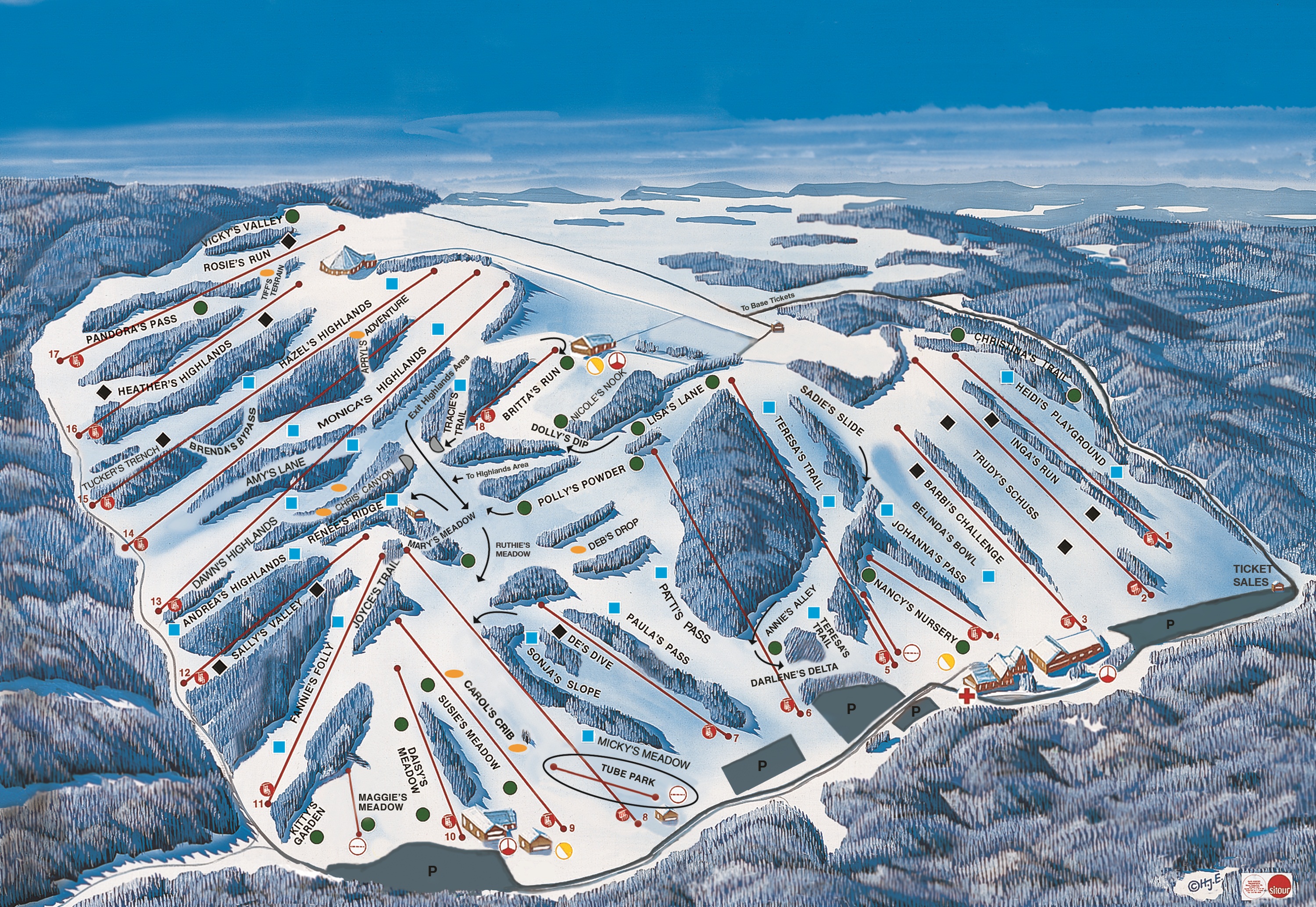 Afton Alps trail map