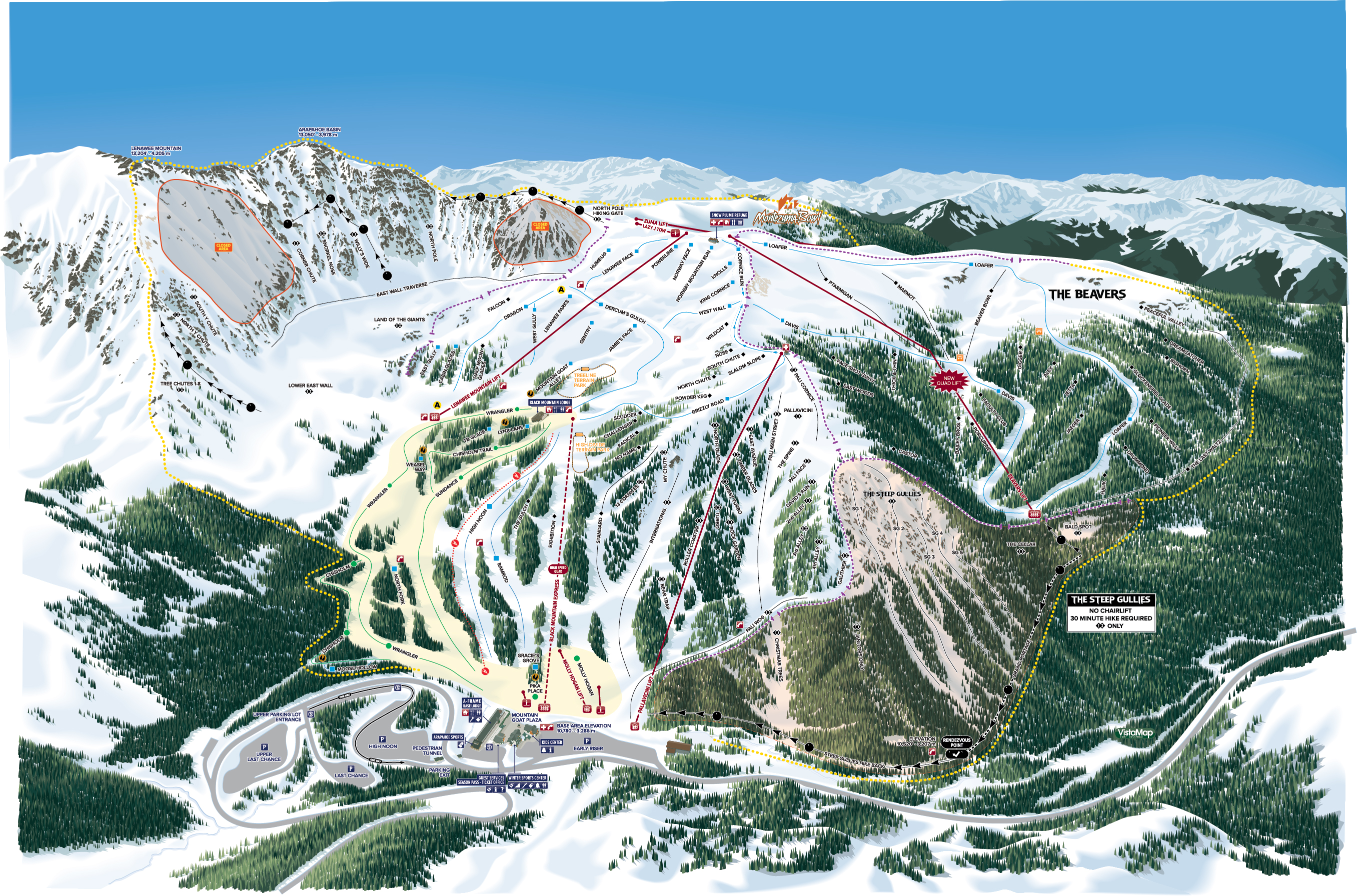 Arapahoe Basin trail map