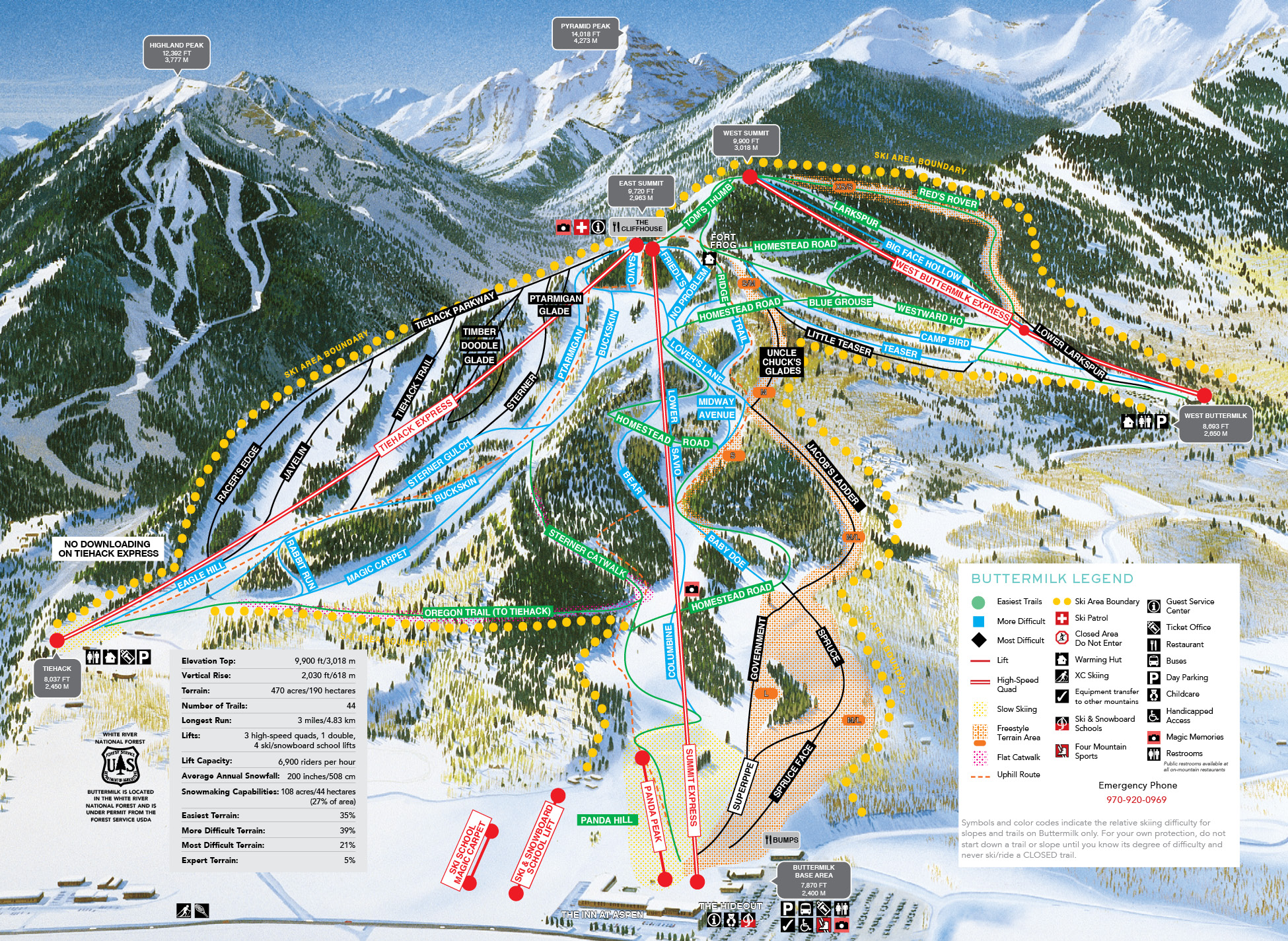 Buttermilk trail map