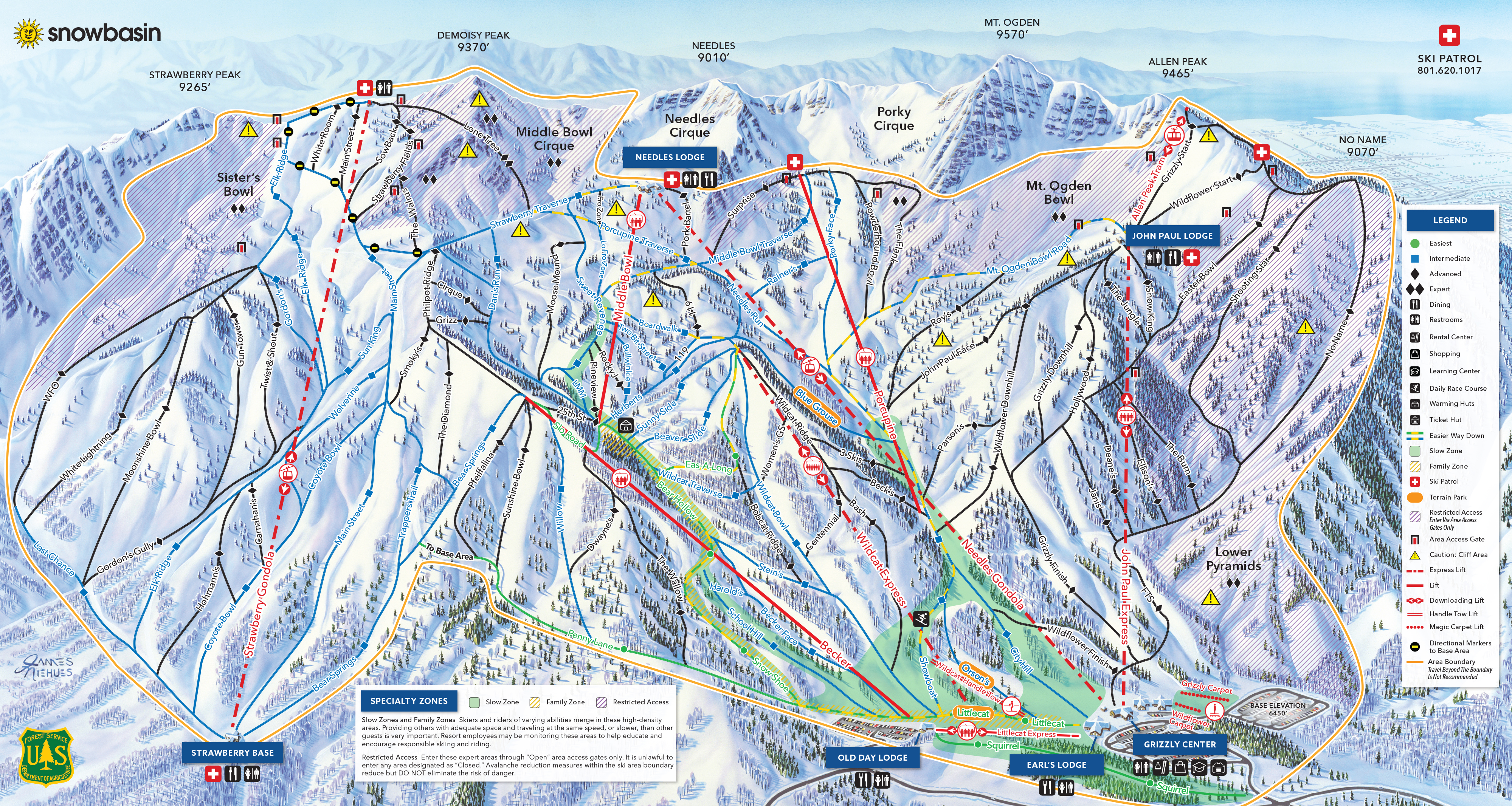 Snowbasin trail map