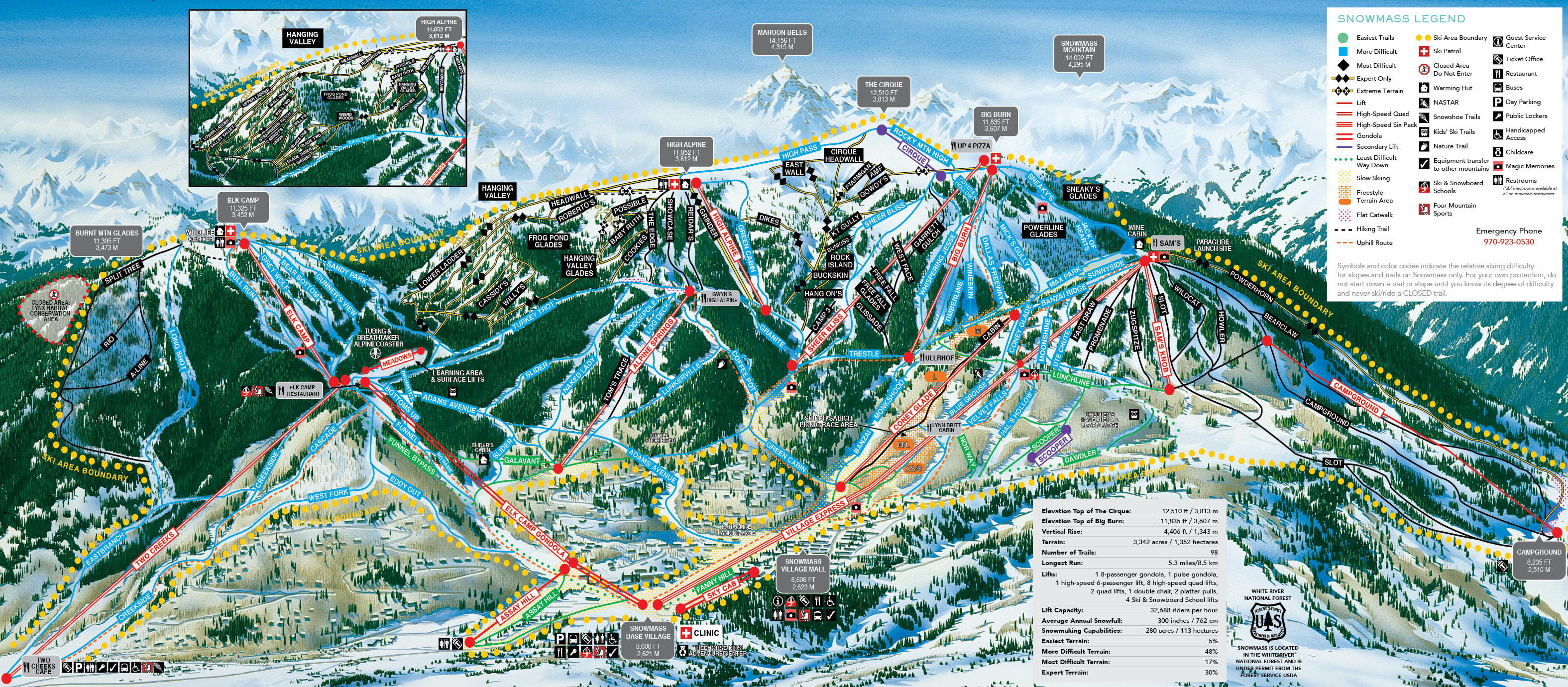 Snowmass trail map