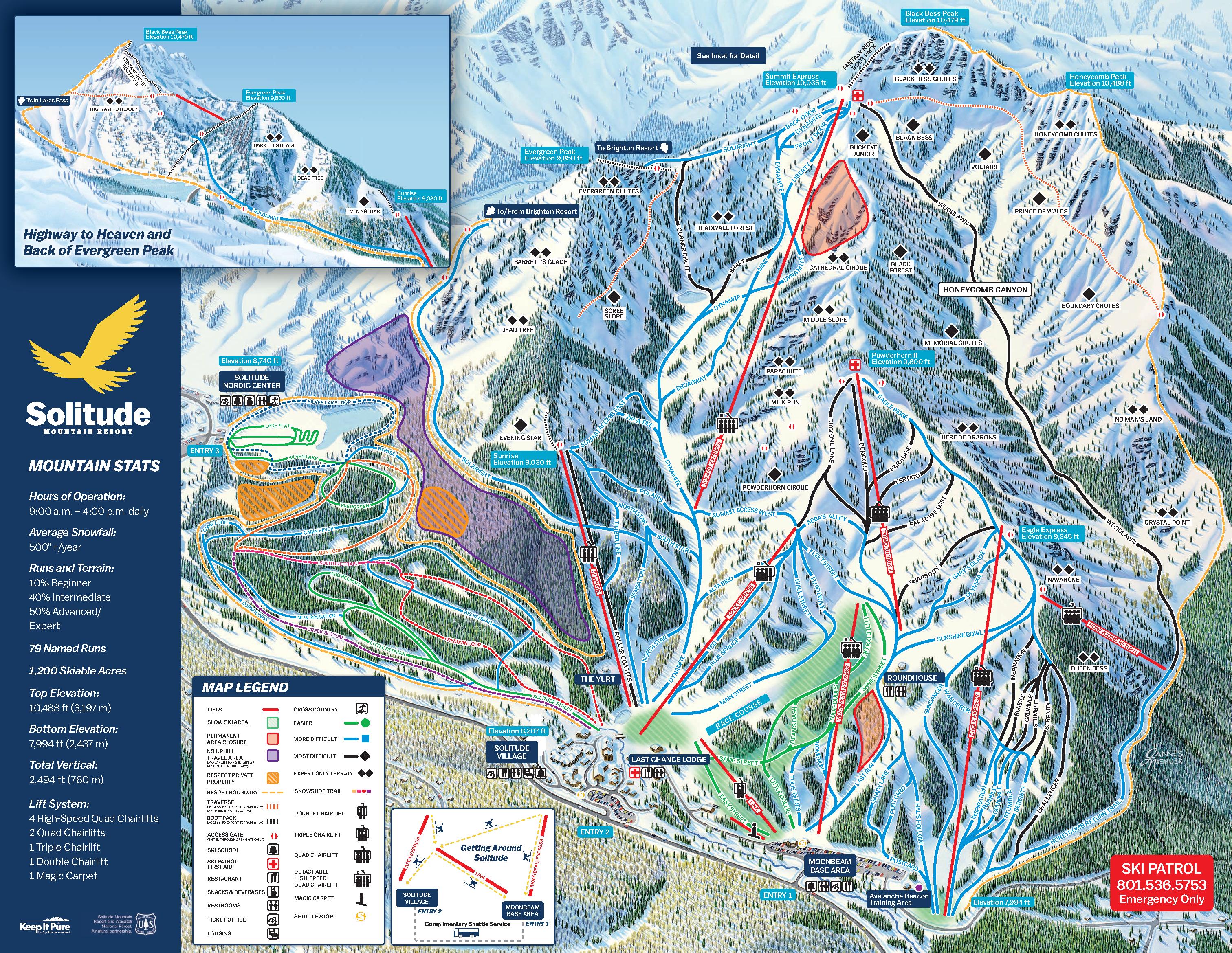 Solitude trail map