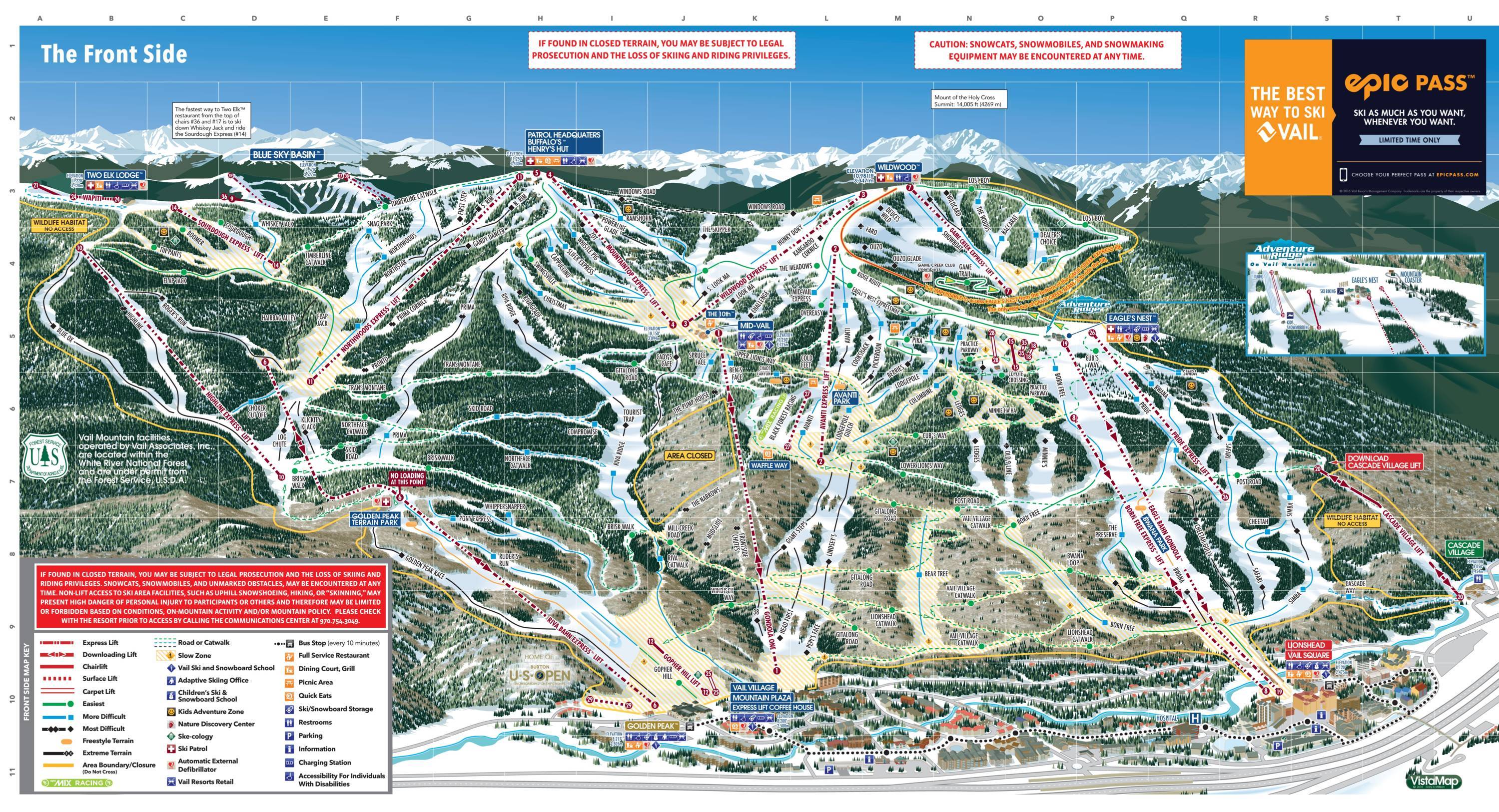 Vail trail map