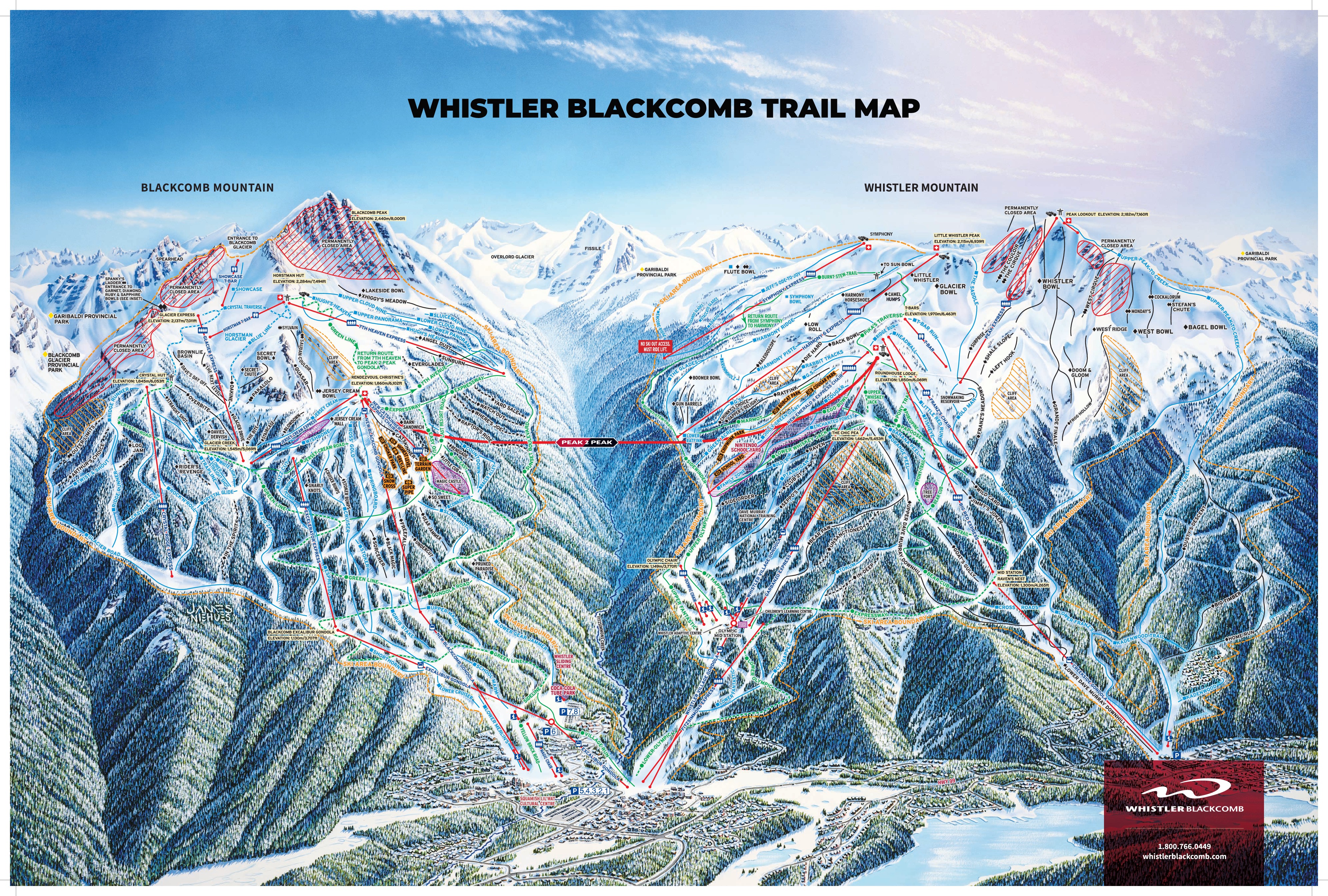 Whistler Blackcomb trail map