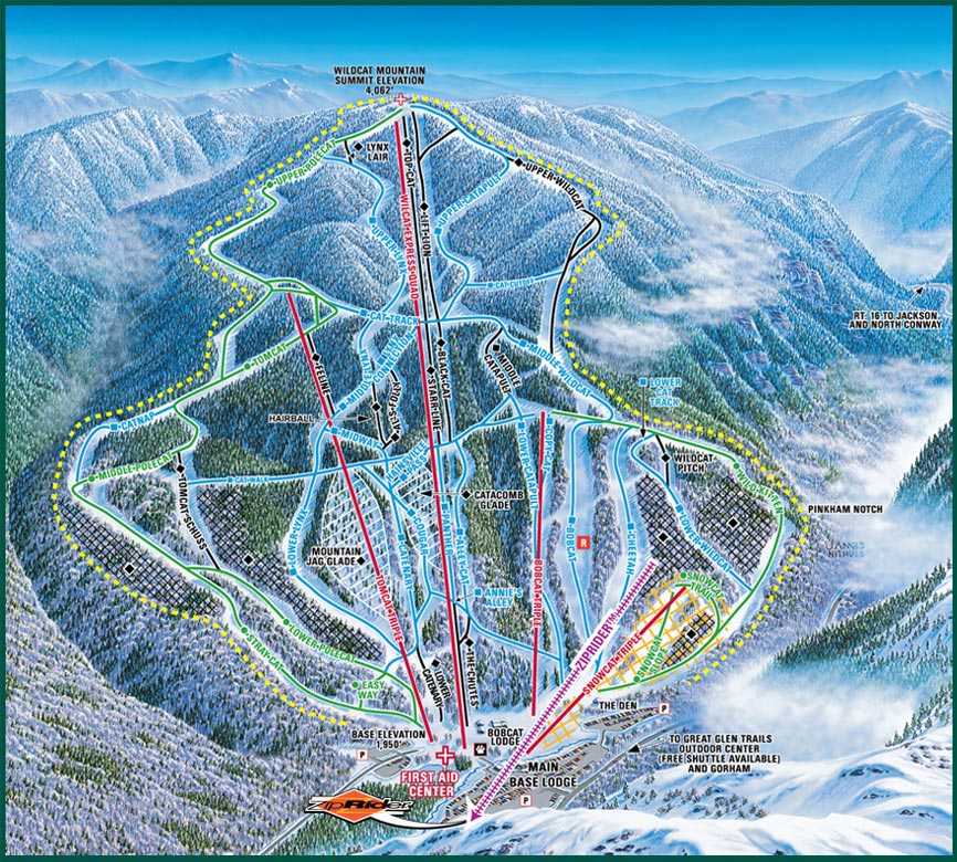 Wildcat Mountain trail map